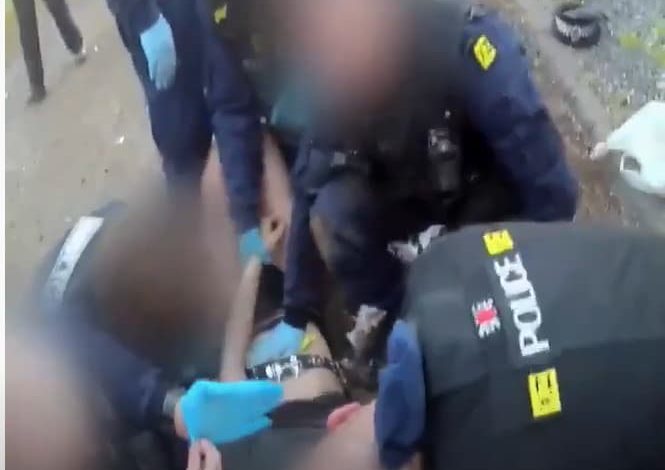 Police have released footage of an illegal party in Carrington at the weekend