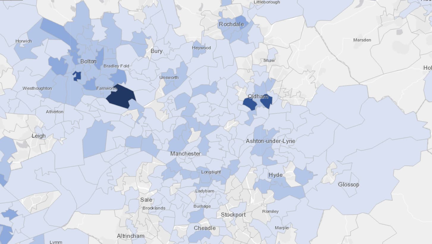 Greater Manchester Covid Infection Map