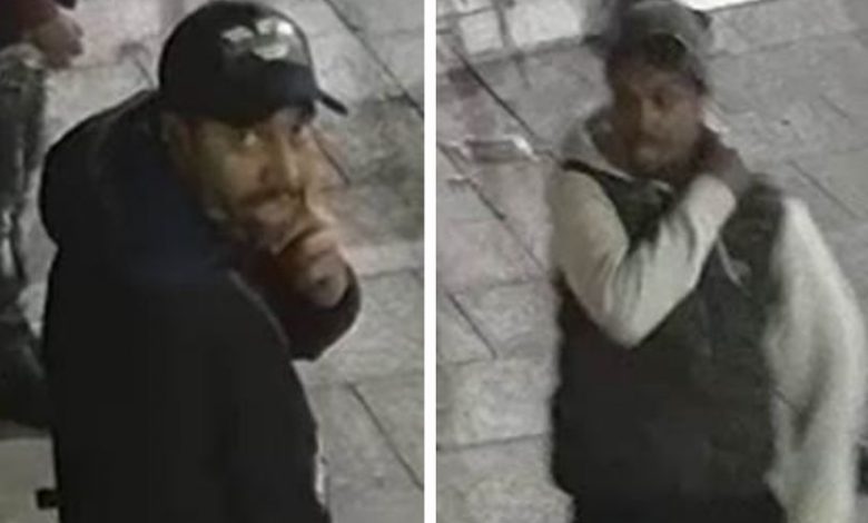Police 'are keen' to speak to two men in the CCTV image