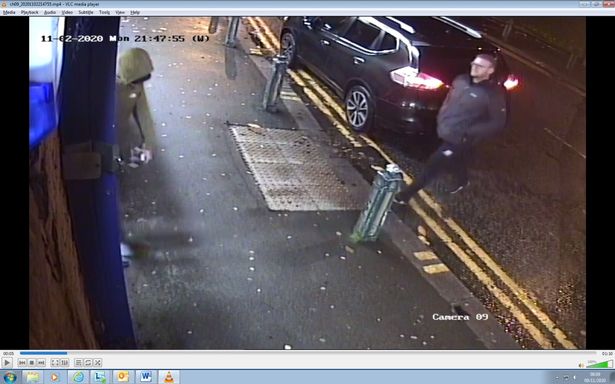 Two thieves armed with hammers threatened a store's staff, then they left from the scene with a stolen Mini.