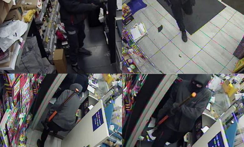 Greater Manchester Police released footage showing the armed robbery at Leigh.
