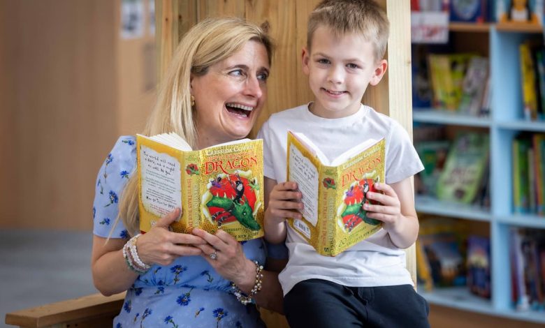 Author Cressida Cowell met pupils at Chapel Street Community Primary School