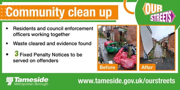 Community And Council Collaborate To Tackle Fly Tipping Hotspot In   Community And Council Collaborate To Tackle Fly Tipping Hotspot In Ashton 