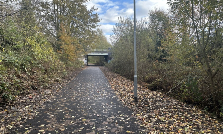 Image of the Fallowfield Loop, which has been freshly paved.