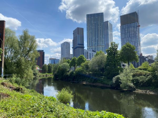 View of the River Irwell from the banks