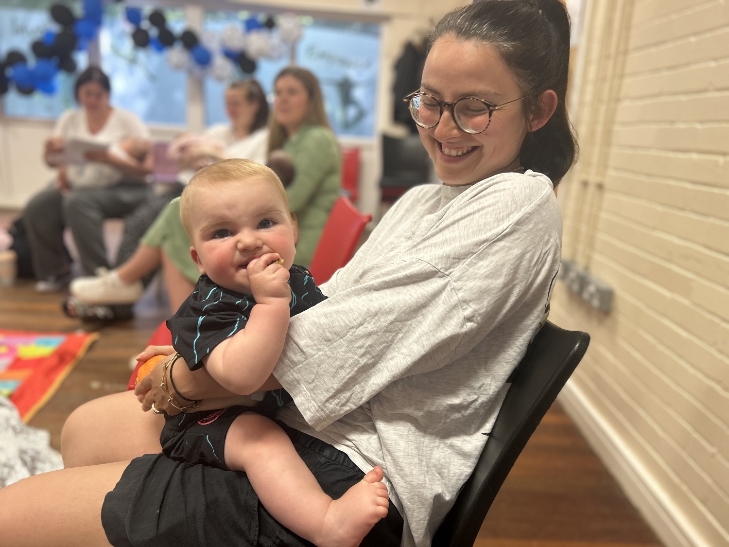 Mum Natasha Gilbody smiling with her son Remy