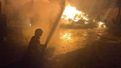 Firefighters Tackle Large Scrap Metal Fire at Bury Site