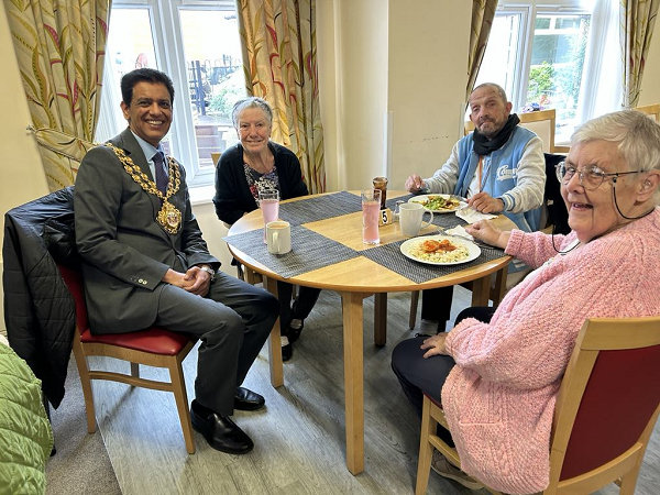 Mayor of Oldham sat down with residents and visitors of St Herbert s Court