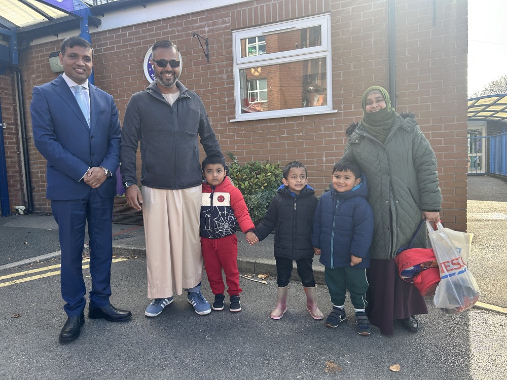 Cllr Mohon Ali heard from parents from the school about how it has changed their lives for the better