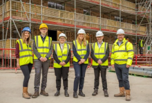 City Council Leaders visit the latest social housing phase of Ancoats development