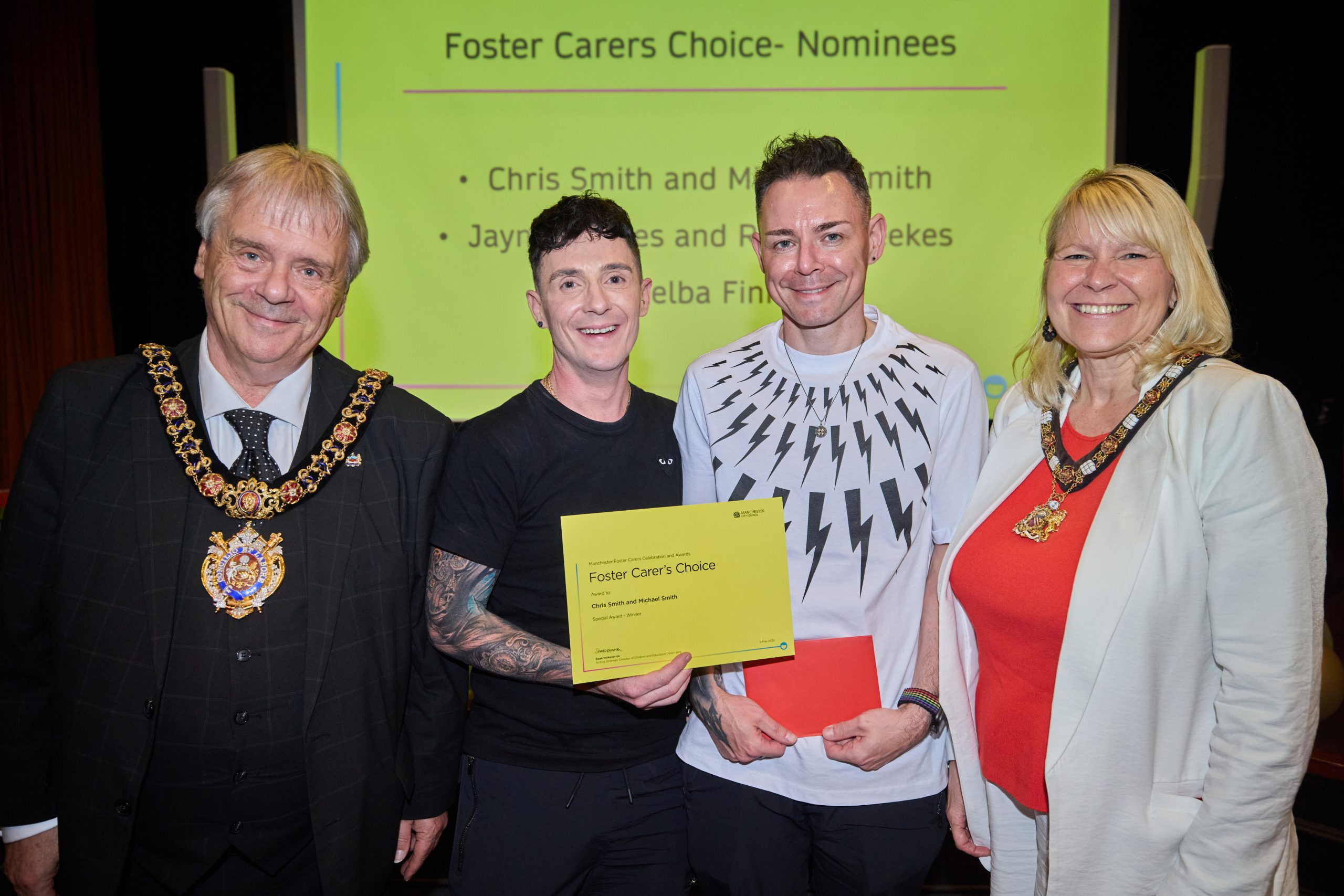 Foster carers with over 700 years' fostering experience between them recognised at annual awards in Manchester 