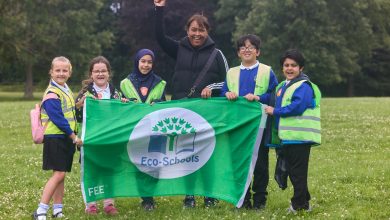 Eco-schools celebrate in Heaton Park after making their communities cleaner and greener