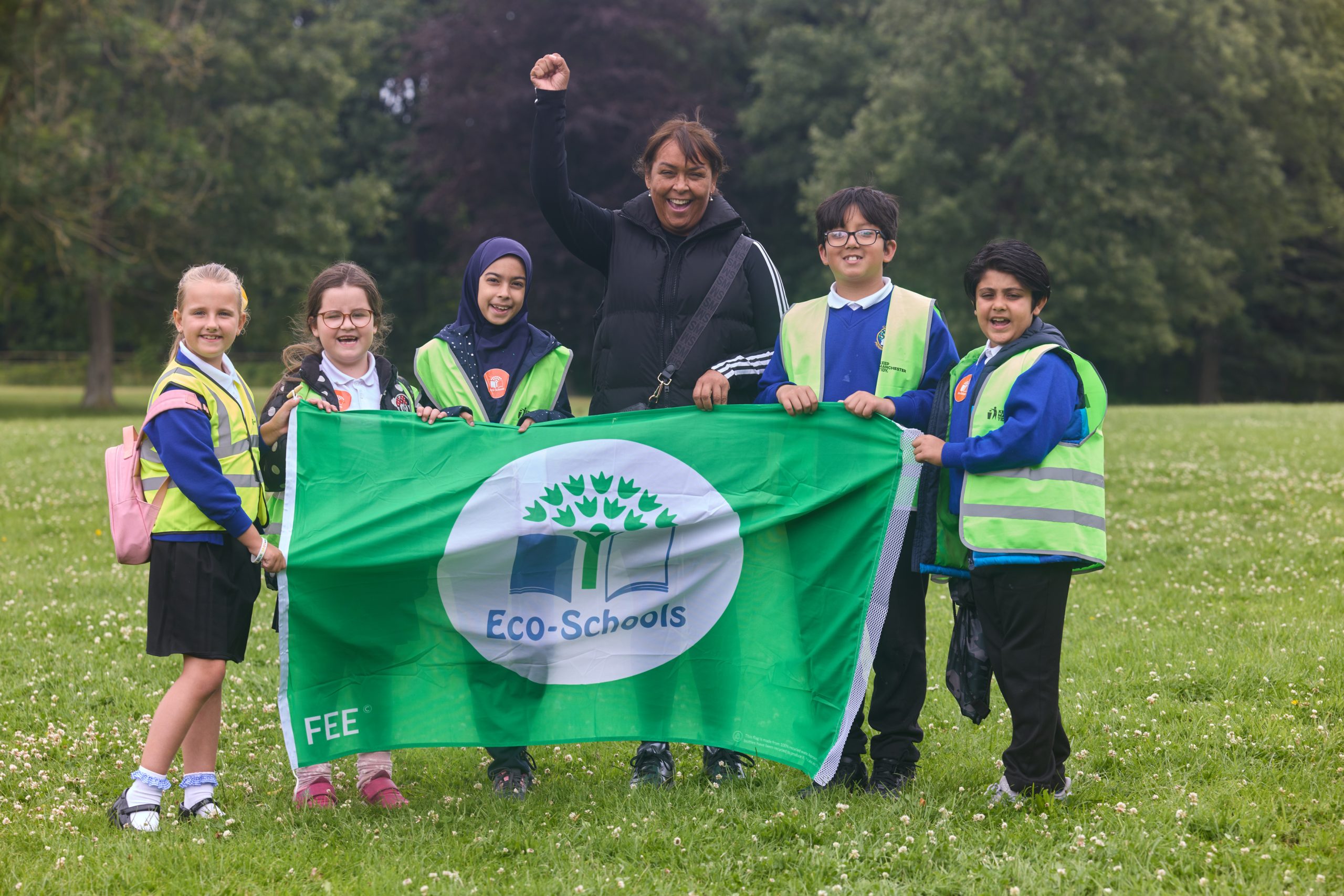 Eco-schools celebrate in Heaton Park after making their communities cleaner and greener