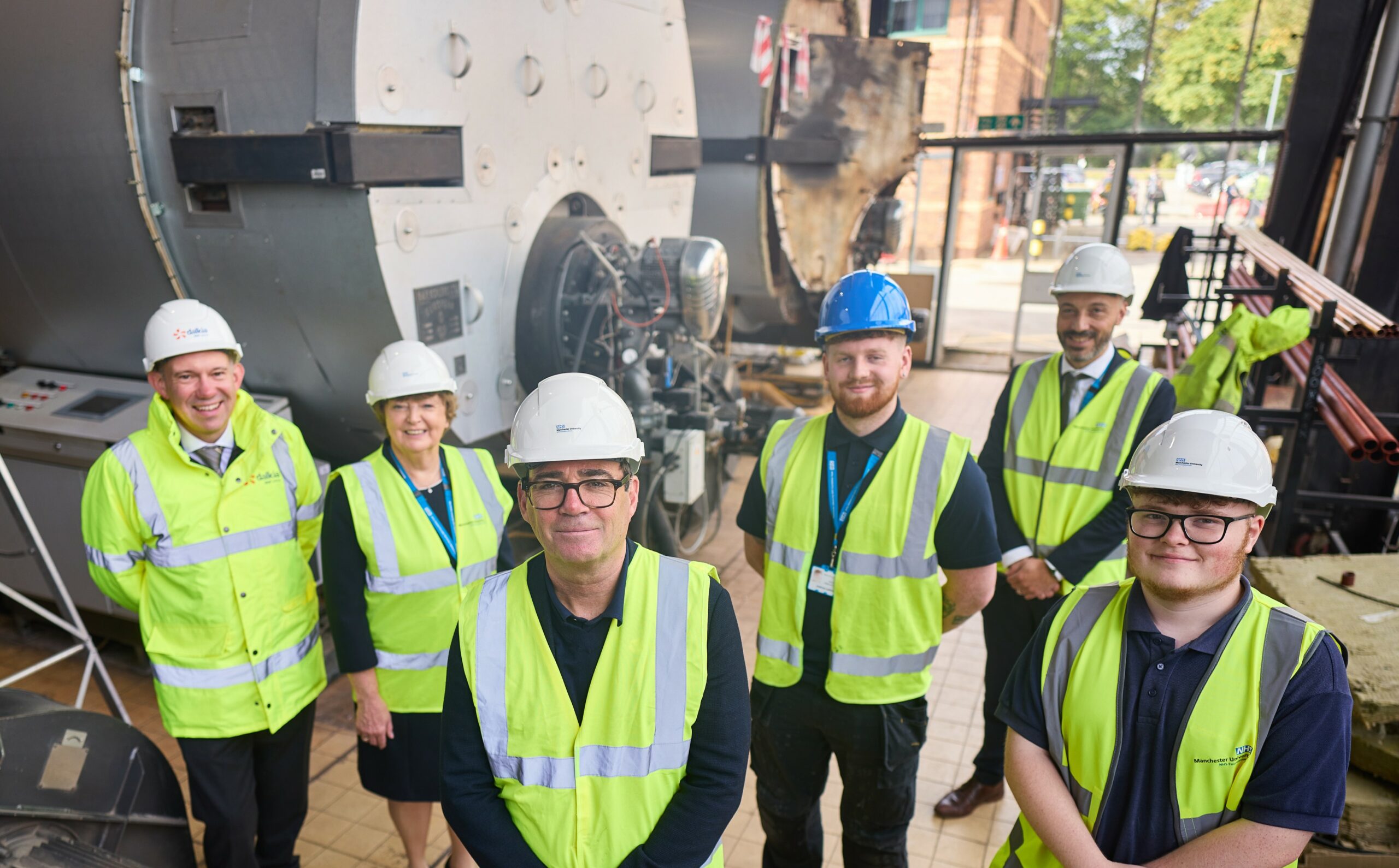 Greater Manchester Mayor joins NHS for Trafford General Hospital’s pioneering decarbonisation programme