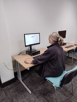 A member of the archives team at work