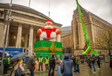 Zippy is back! Brand-new Zippy Santa lands in St Peter's Square to help Manchester celebrate Christmas
