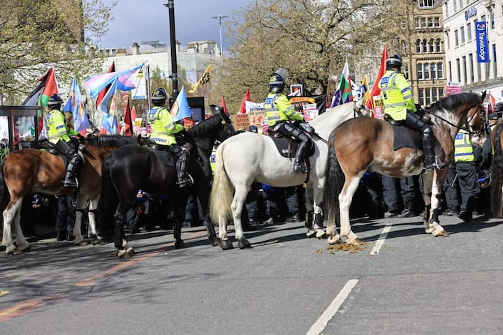 Three Arrested as Manchester City Centre Protests Largely Peaceful